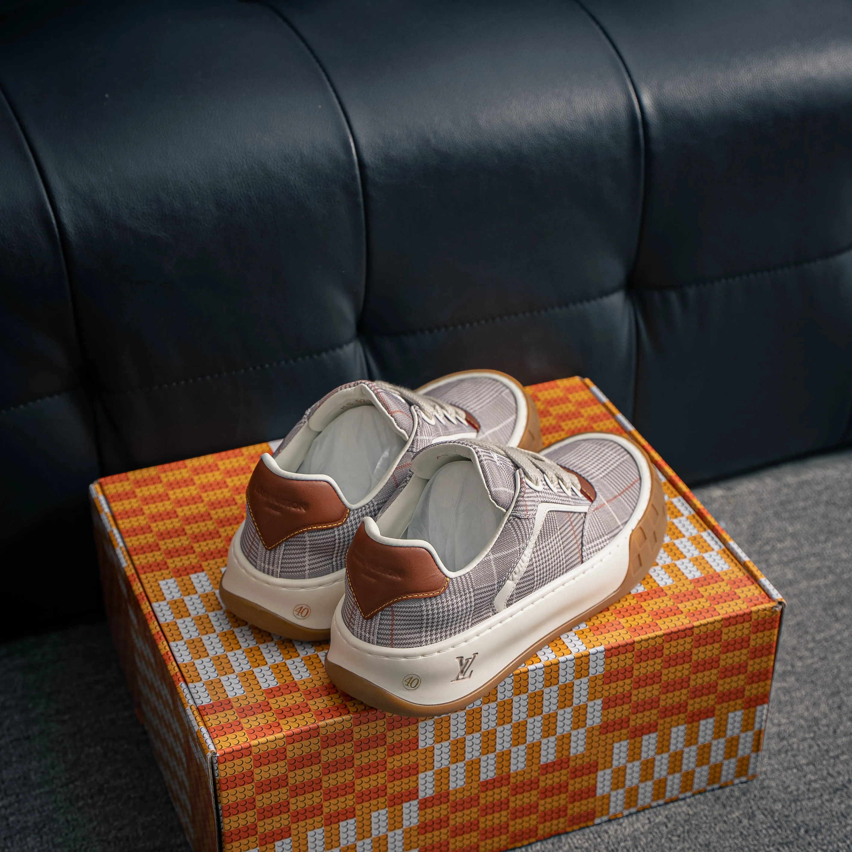 Premium -- LOUIS VUITTON Tilted Series｜2026 LV Tilted Low Sneakers Series Low-Top Retro Skate Shoes Men Shoes｜